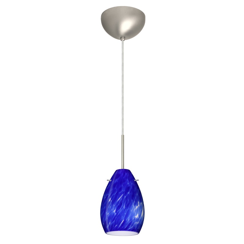 Besa 1BC-171386-HAL-SN Pera One Light Pendant Satin Nickel (Discontinued)