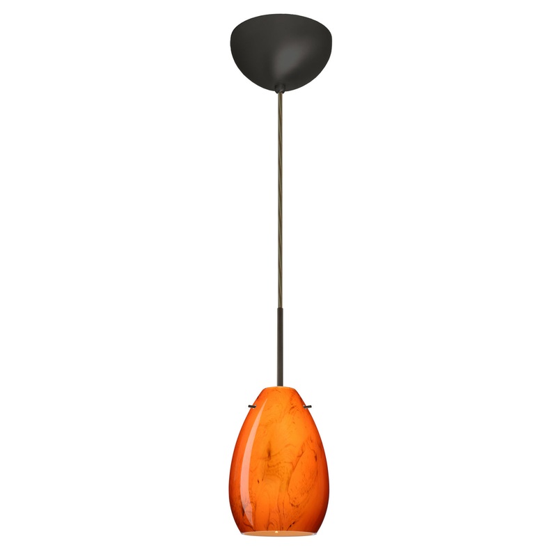 Besa 1BC-1713HB-HAL-BR Pera One Light Pendant Bronze (Discontinued)