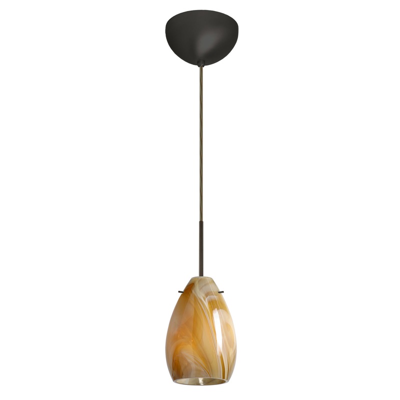 Besa 1BC-1713HN-HAL-BR Pera One Light Pendant Bronze (Discontinued)