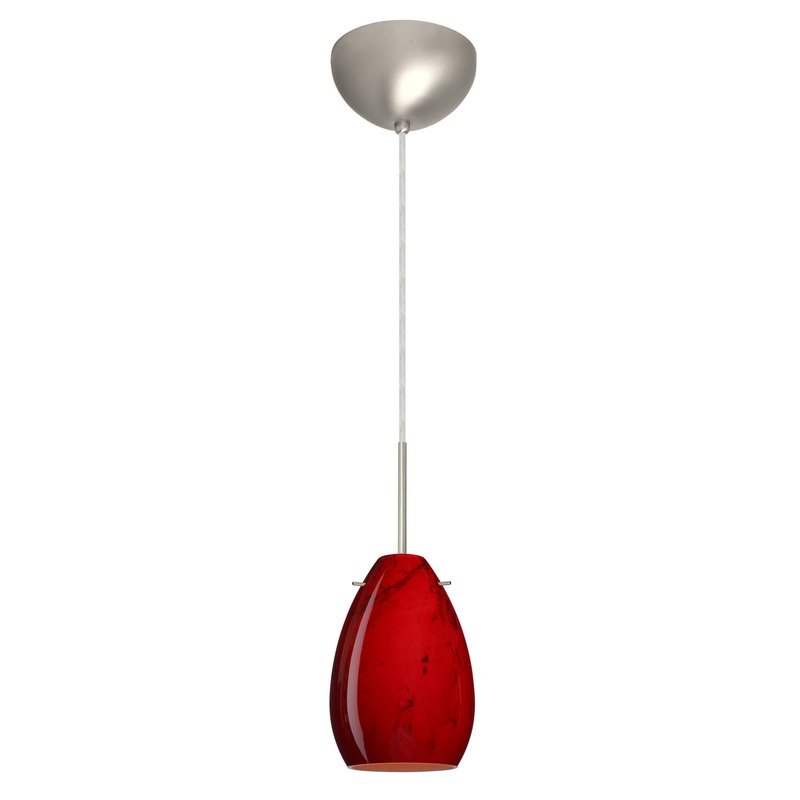 Besa 1BC-1713MA-HAL-SN Pera One Light Pendant Satin Nickel (Discontinued)