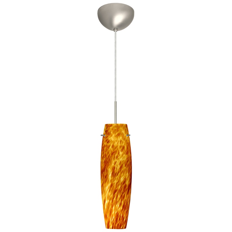 Besa 1BC-412118-HAL-SN Tu Tu One Light Pendant Satin Nickel