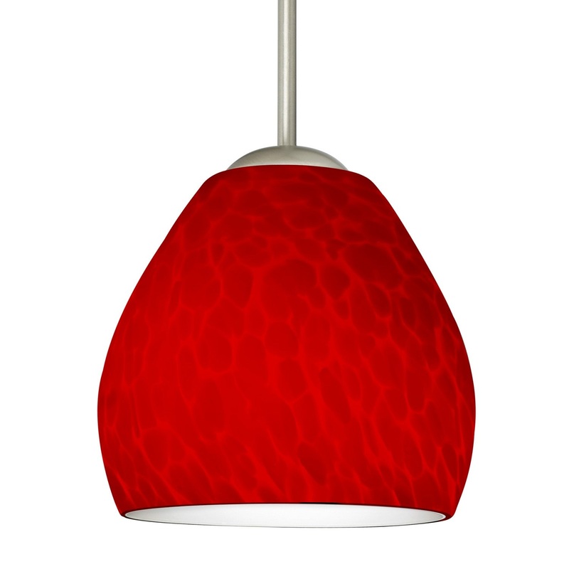 Besa 1BC-4122RC-MED-SN Besa Bolla Pendant One Light Pendant Satin Nickel