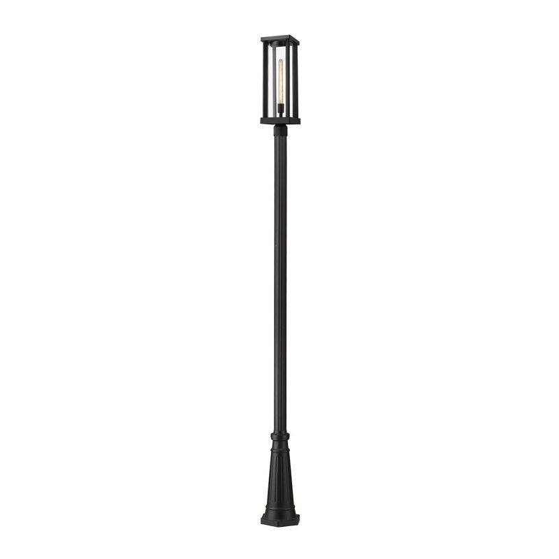 Z-Lite 586PHBR-519P-BK Glenwood One Light Outdoor Post Mount, Black