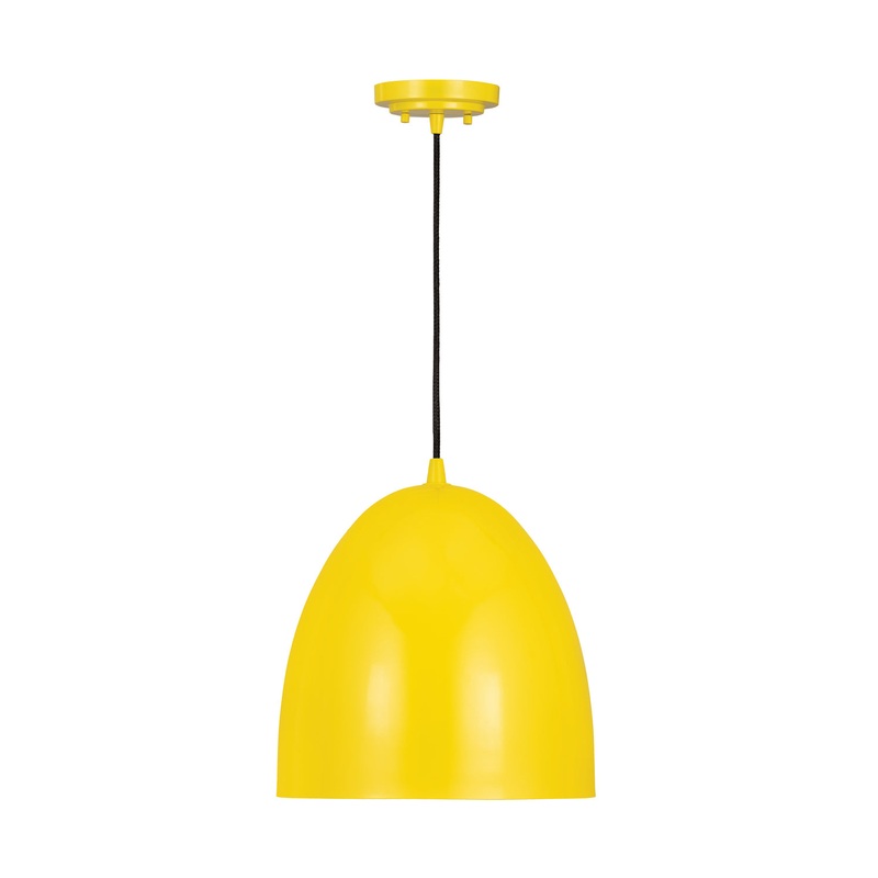 Z-Lite 6012P12-YEL Z Studio Dome Pendant One Light Pendant, Yellow