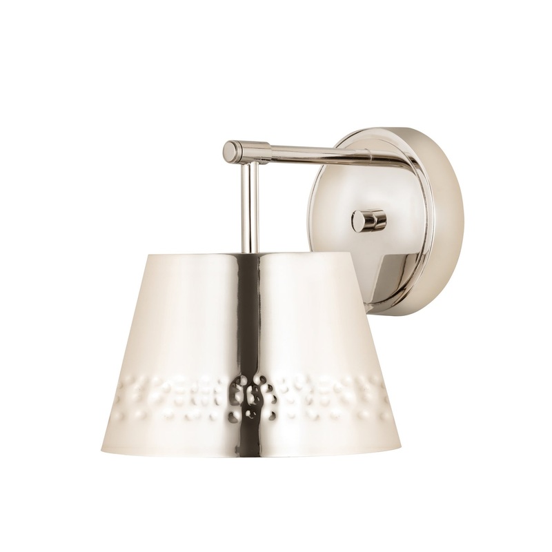 Z-Lite 6013-1S-PN Maddox One Light Wall Sconce, Polished Nickel