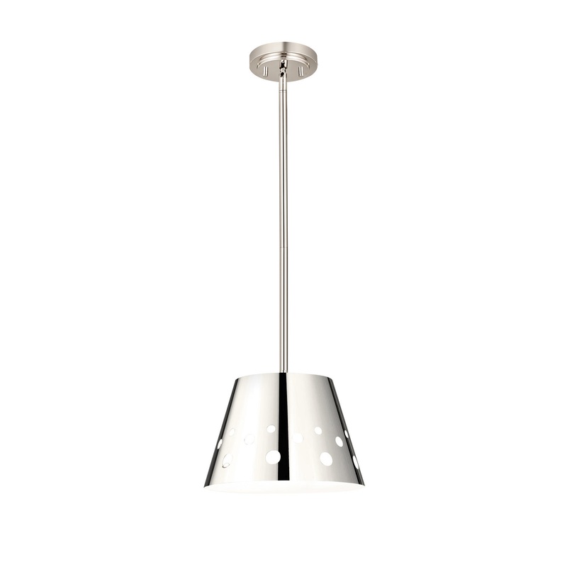 Z-Lite 6014-12PN Katie One Light Chandelier, Polished Nickel