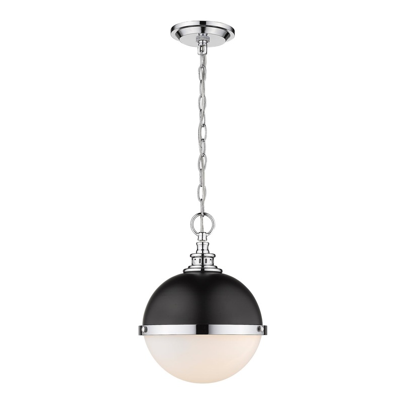 Z-Lite 619MP-MB-CH Peyton Two Light Mini Pendant, Matte Black / Chrome