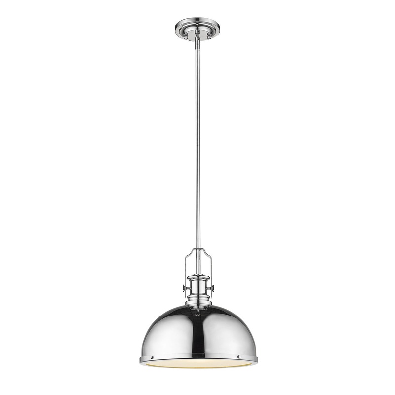 Z-Lite 725P12-CH Melange One Light Pendant, Chrome