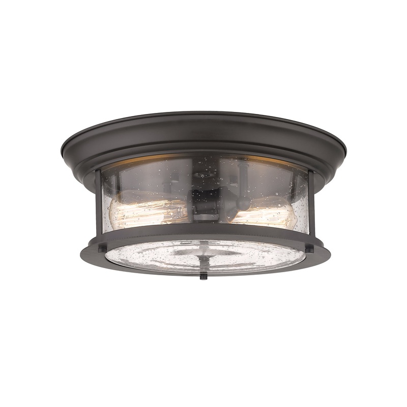 Z-Lite 727F13-BRZ Sonna Two Light Flush Mount, Bronze
