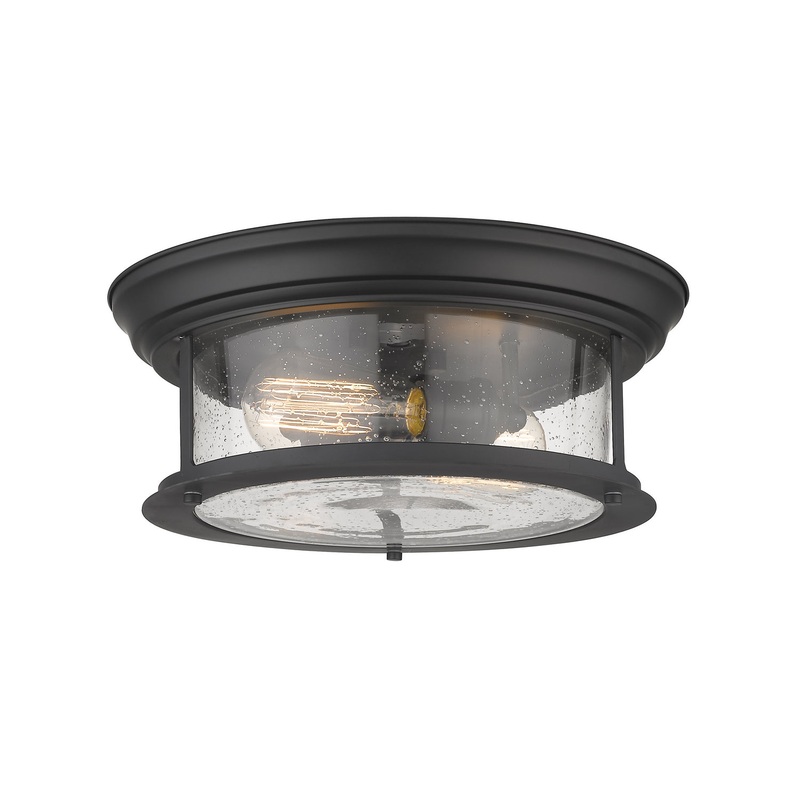 Z-Lite 727F13-MB Sonna Two Light Flush Mount, Matte Black