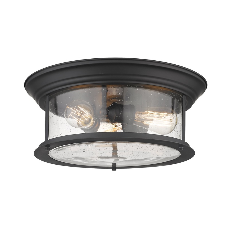 Z-Lite 727F16-MB Sonna Three Light Flush Mount, Matte Black