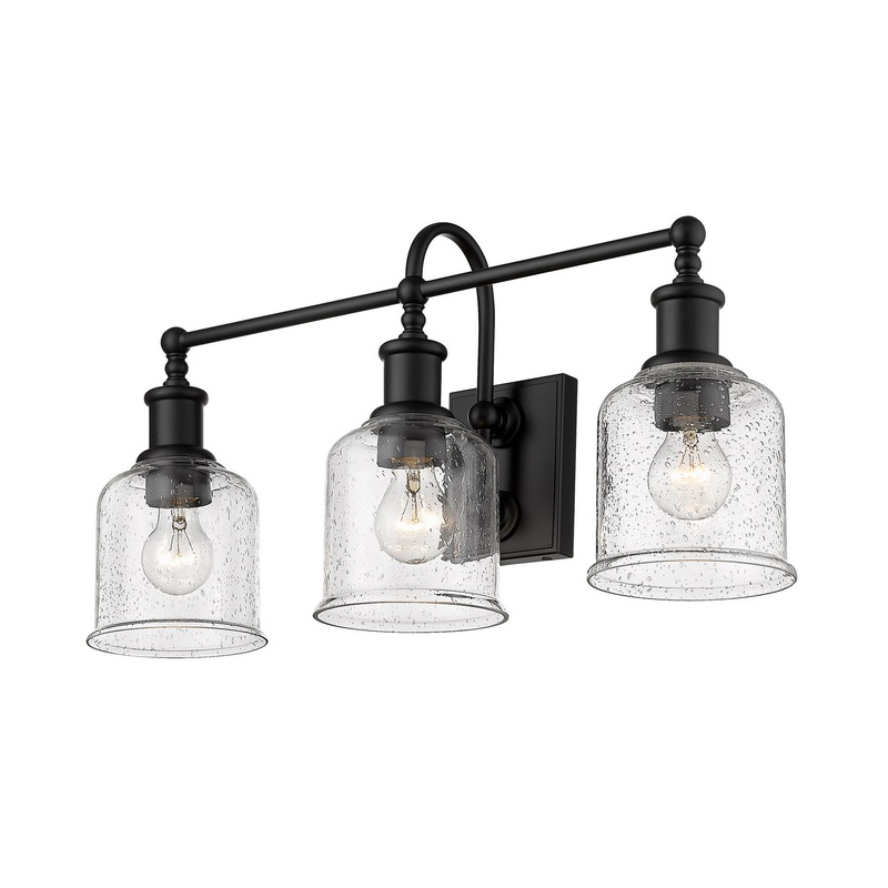 Z-Lite 734-3V-MB Bryant Three Light Vanity, Matte Black