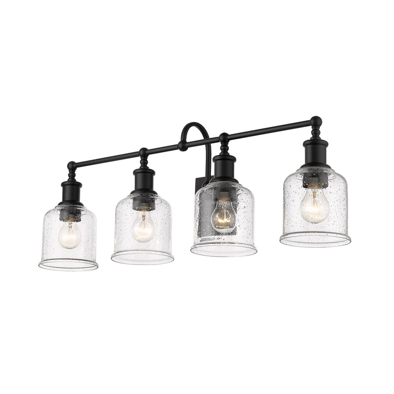Z-Lite 734-4V-MB Bryant Four Light Vanity, Matte Black