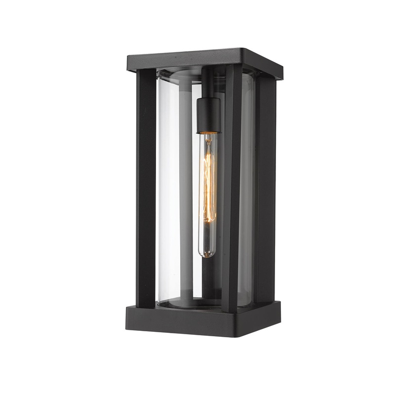 Z-Lite 586M-BK Glenwood One Light Outdoor Wall Sconce, Black