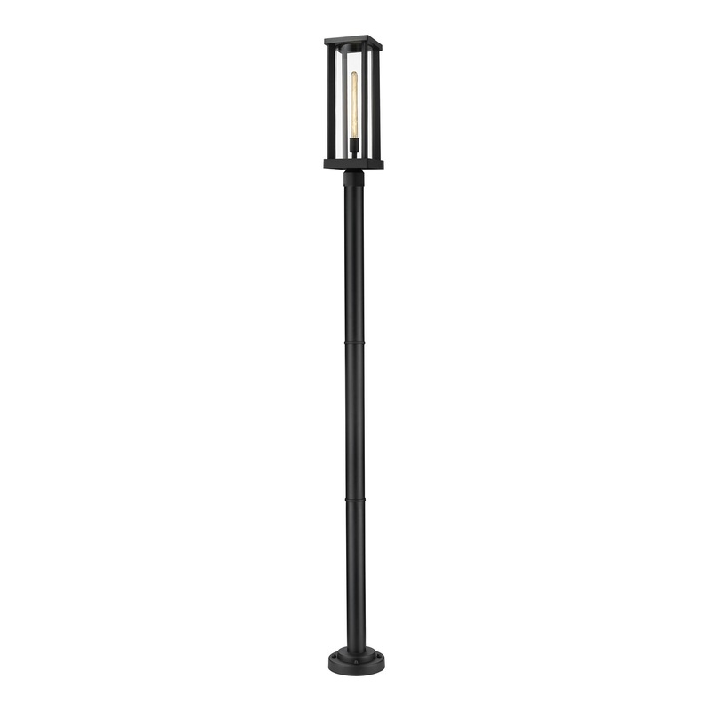 Z-Lite 586PHBR-567P-BK Glenwood One Light Outdoor Post Mount, Black