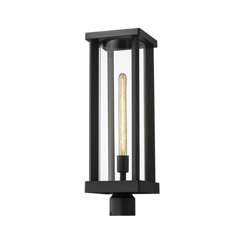 Z-Lite 586PHBR-BK Glenwood One Light Outdoor Post Mount, Black