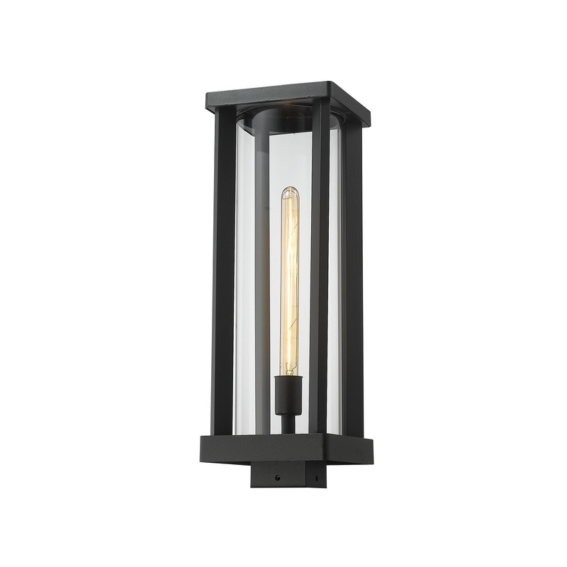 Z-Lite 586PHBS-BK Glenwood One Light Outdoor Post Mount, Black