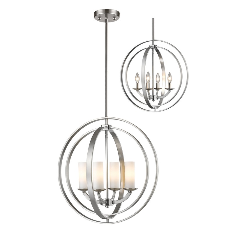 Z-Lite 6002-4S-BN Ashling Four Light Pendant, Brushed Nickel