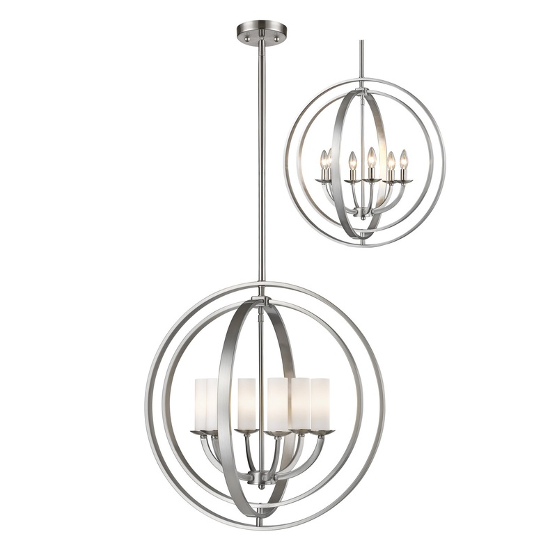 Z-Lite 6002-6L-BN Ashling Six Light Pendant, Brushed Nickel