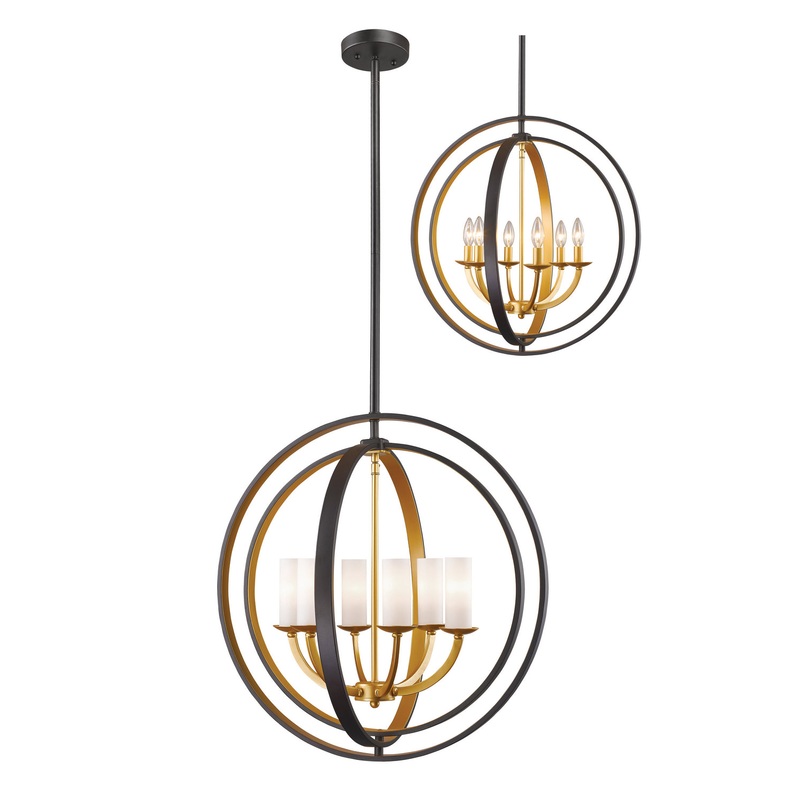 Z-Lite 6002-6L-BZGD Ashling Six Light Pendant, Bronze Gold