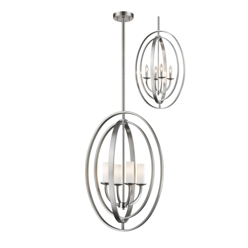 Z-Lite 6004-4L-BN Ashling Four Light Pendant, Brushed Nickel