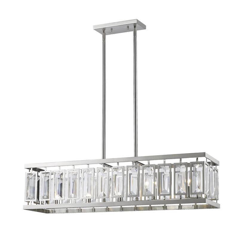 Z-Lite 6006-35BN Mersesse Five Light Island Pendant, Brushed Nickel