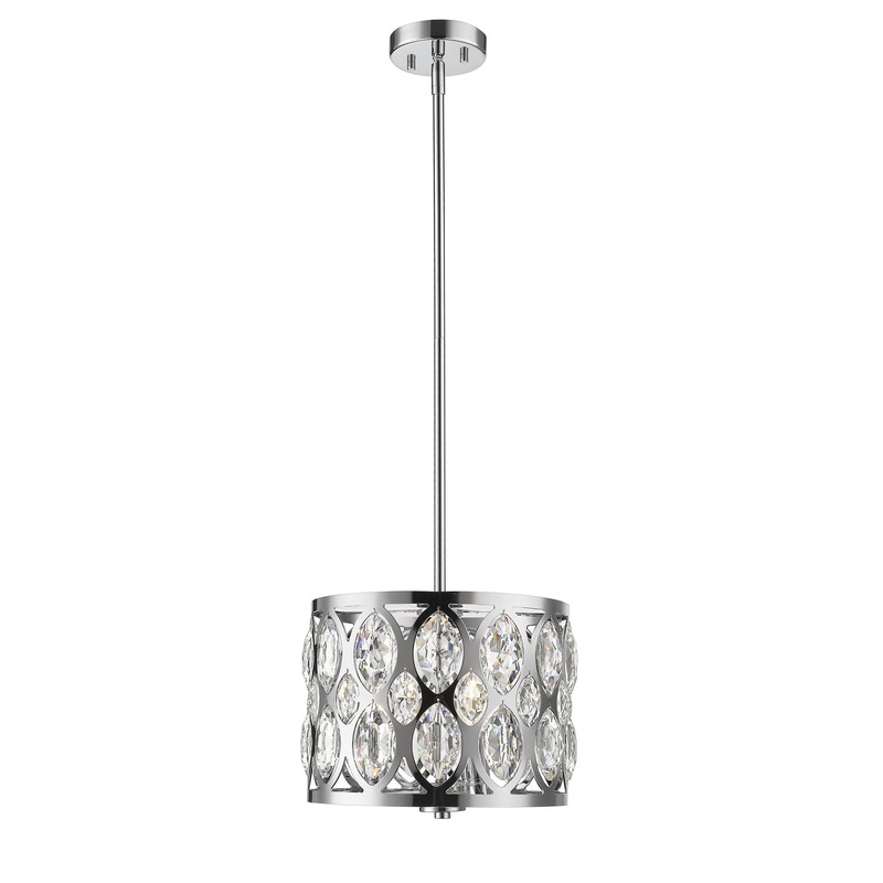 Z-Lite 6010-12CH Dealey Three Light Chandelier, Chrome