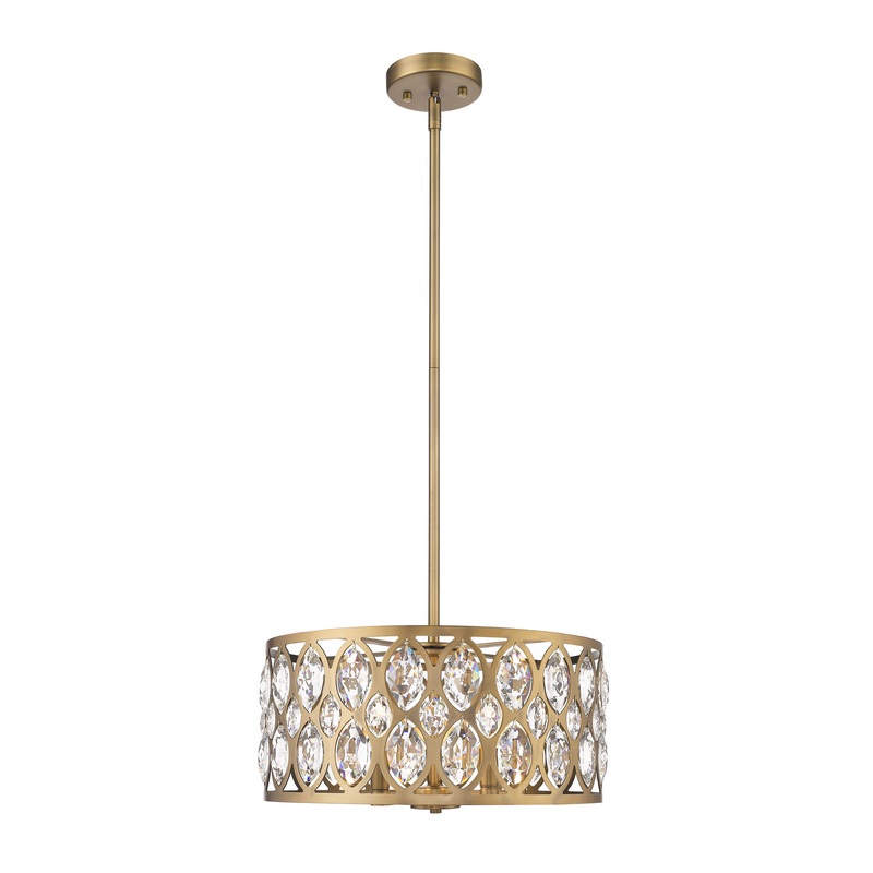 Z-Lite 6010-20HB Dealey Five Light Chandelier, Heirloom Brass