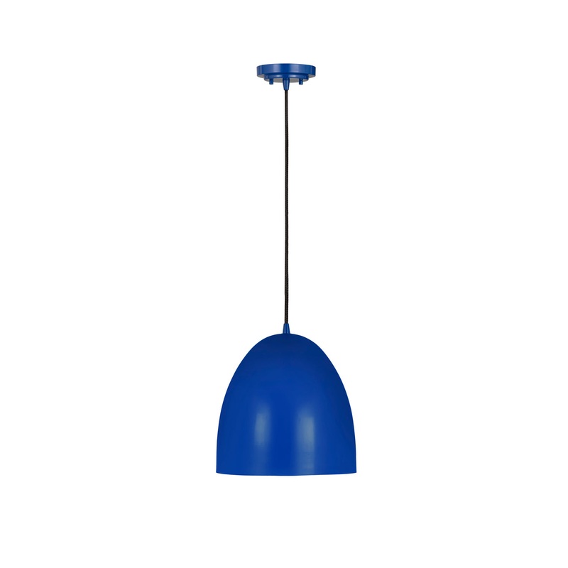 Z-Lite 6012P9-BLU Z Studio Dome Pendant One Light Pendant, Blue