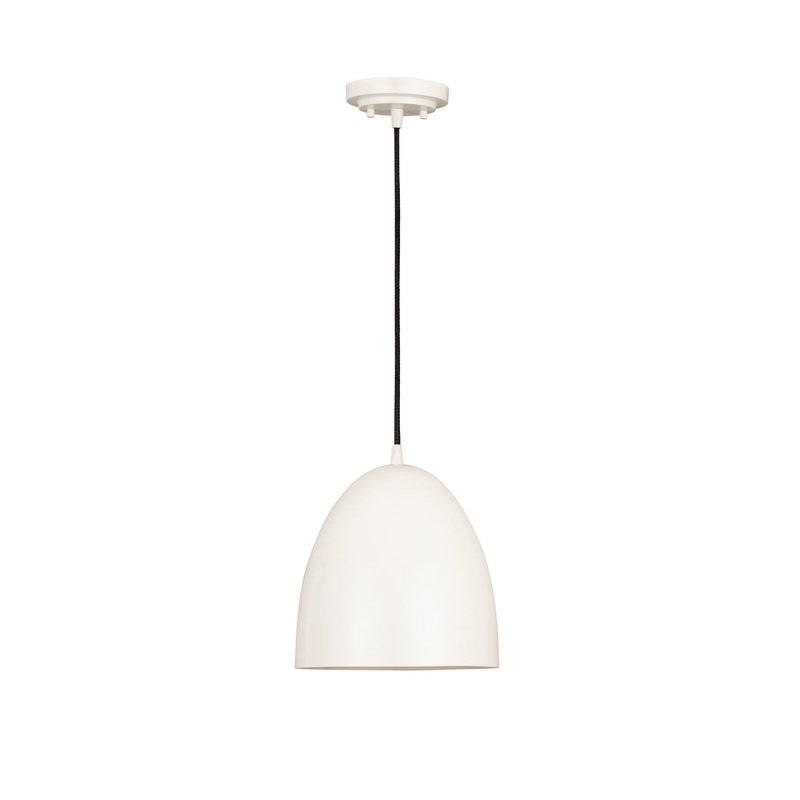 Z-Lite 6012P9-SWH Z Studio Dome Pendant One Light Pendant, Satin White