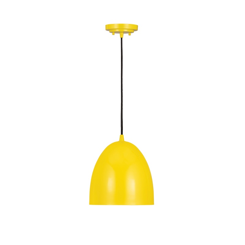 Z-Lite 6012P9-YEL Z Studio Dome Pendant One Light Pendant, Yellow