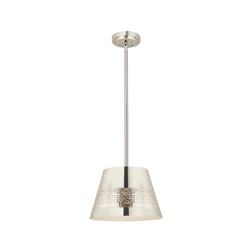 Z-Lite 6013-12PN Maddox One Light Chandelier, Polished Nickel
