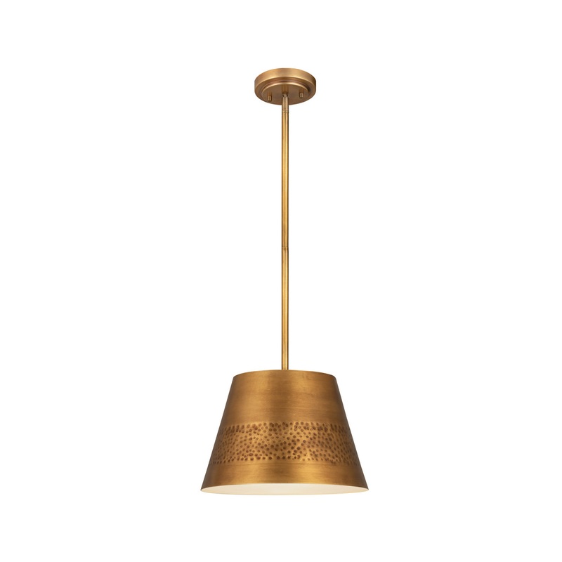 Z-Lite 6013-12RB Maddox One Light Chandelier, Rubbed Brass