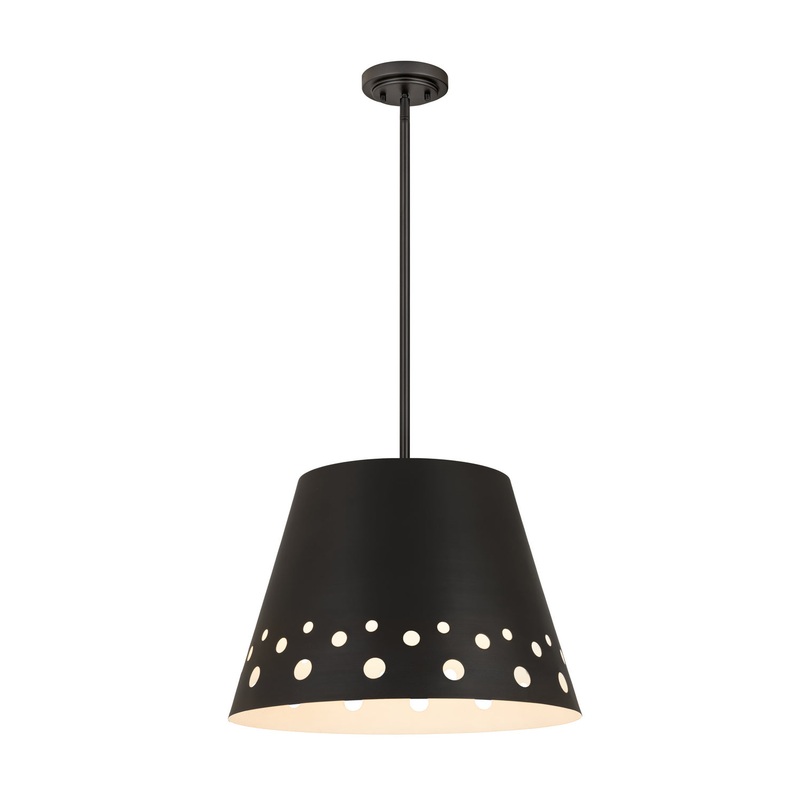 Z-Lite 6014-18MB Katie One Light Chandelier, Matte Black