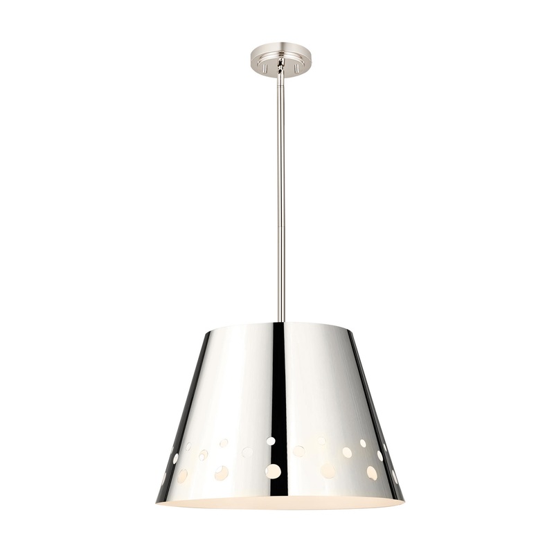 Z-Lite 6014-18PN Katie One Light Chandelier, Polished Nickel