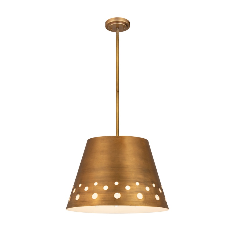 Z-Lite 6014-18RB Katie One Light Chandelier, Rubbed Brass