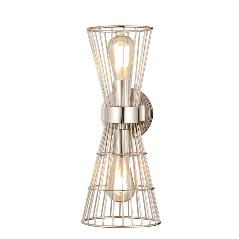 Z-Lite 6015-2S-PN Alito Two Light Wall Sconce, Polished Nickel