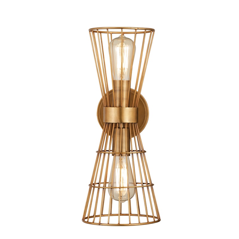 Z-Lite 6015-2S-RB Alito Two Light Wall Sconce, Rubbed Brass