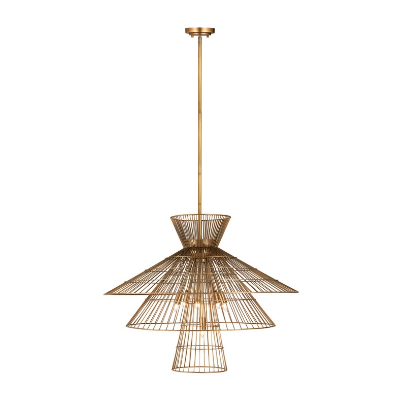 Z-Lite 6015-8RB Alito Eight Light Chandelier, Rubbed Brass