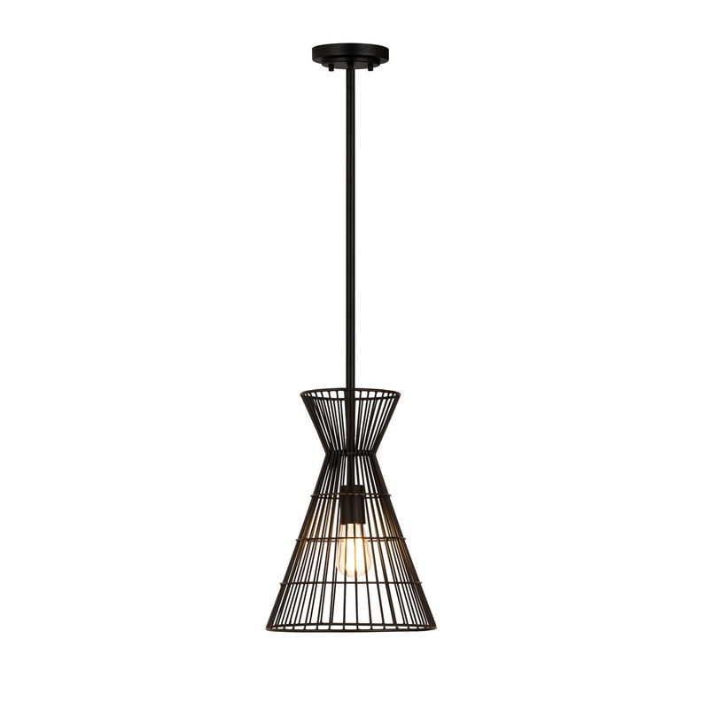 Z-Lite 6015MP-MB Alito One Light Mini Pendant, Matte Black