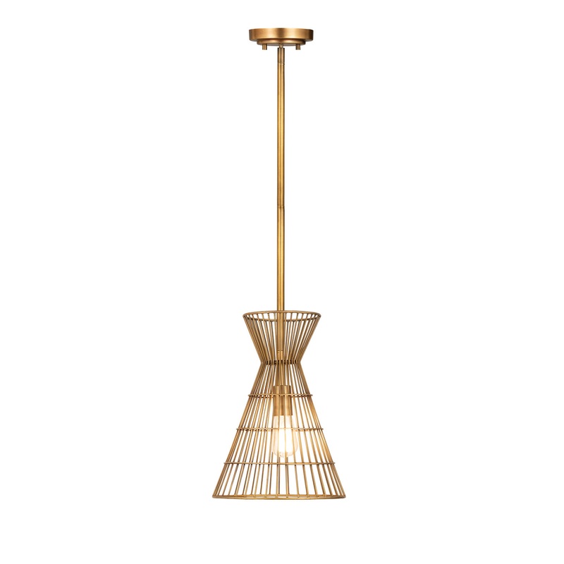 Z-Lite 6015MP-RB Alito One Light Mini Pendant, Rubbed Brass