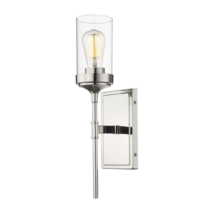 Z-Lite 617-1S-PN Calliope One Light Wall Sconce, Polished Nickel