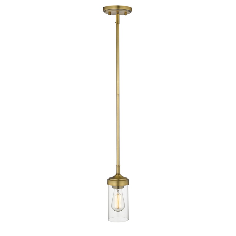 Z-Lite 617MP-FB Calliope One Light Mini Pendant, Foundry Brass