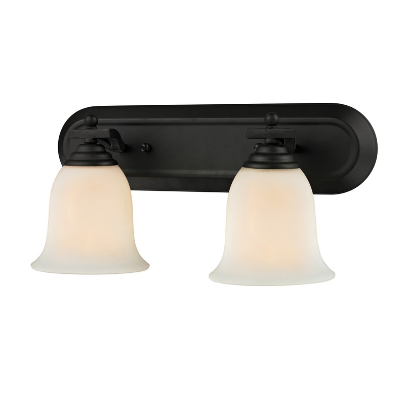 Z-Lite 703-2V-MB Lagoon Two Light Vanity, Matte Black