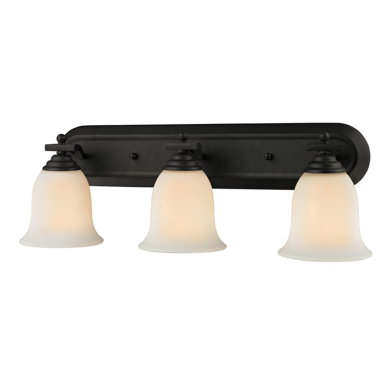 Z-Lite 703-3V-MB Lagoon Three Light Vanity, Matte Black