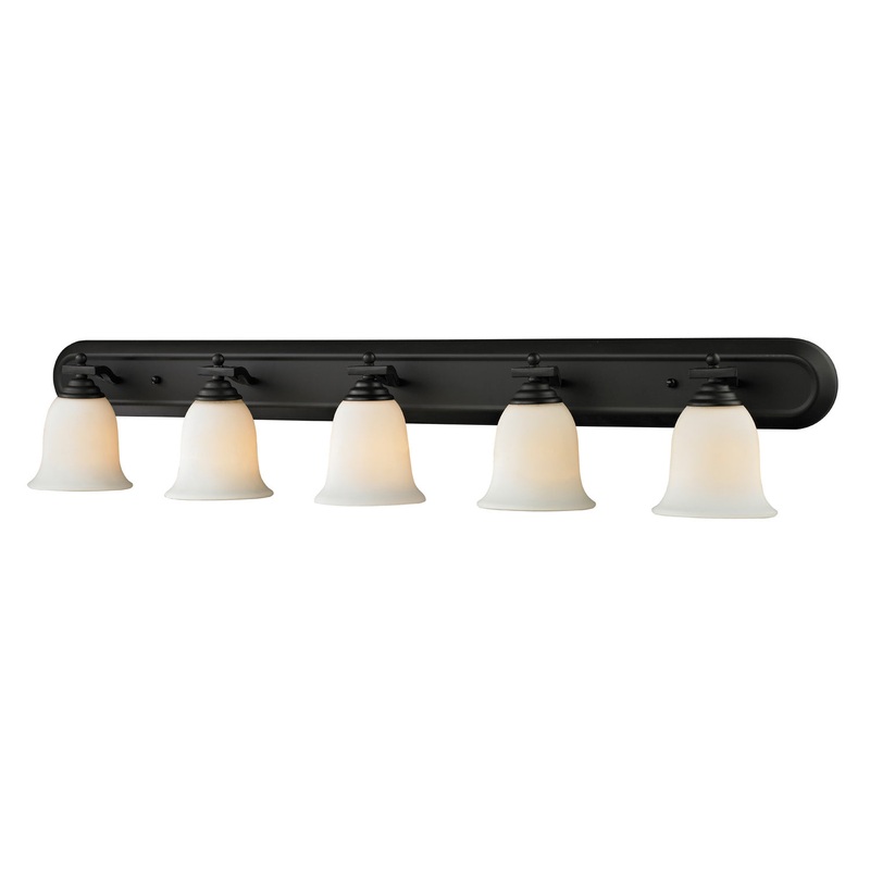 Z-Lite 703-5V-MB Lagoon Five Light Vanity, Matte Black