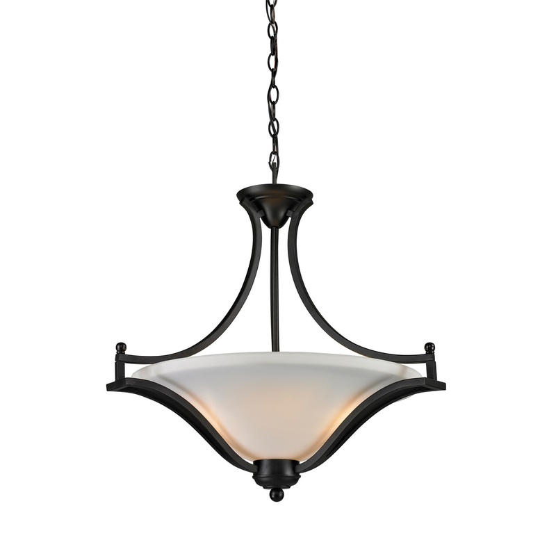 Z-Lite 703P-MB Lagoon Three Light Pendant, Matte Black