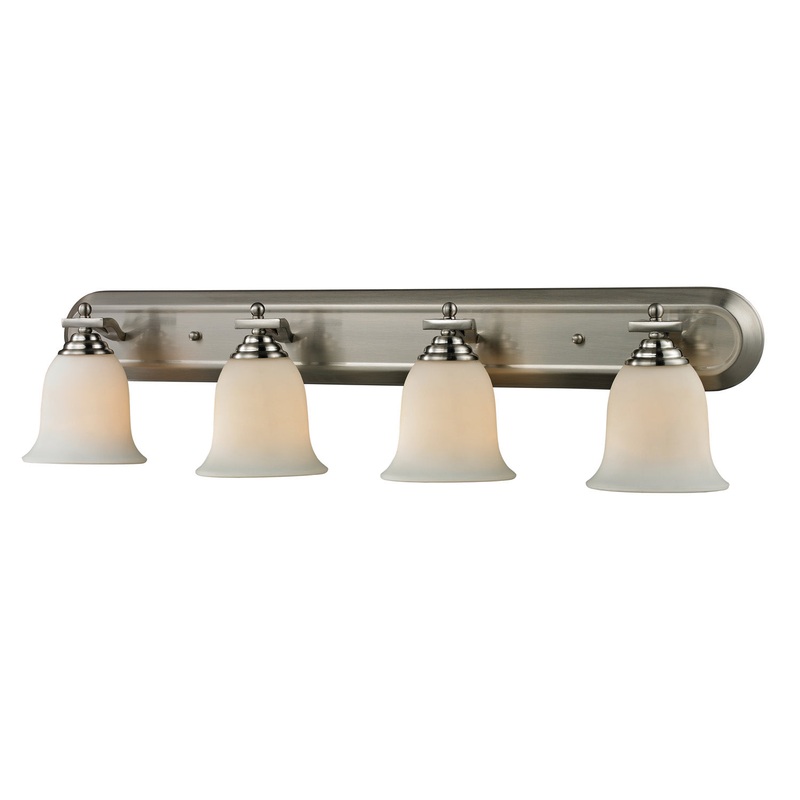Z-Lite 704-4V-BN Lagoon Four Light Vanity, Brushed Nickel