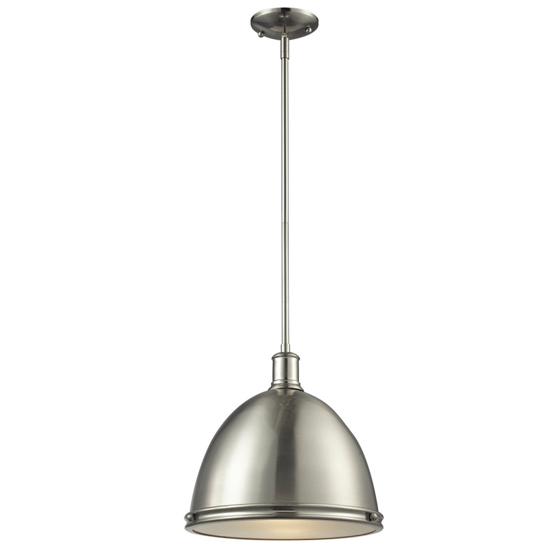 Z-Lite 710P13-BN Mason One Light Pendant, Brushed Nickel