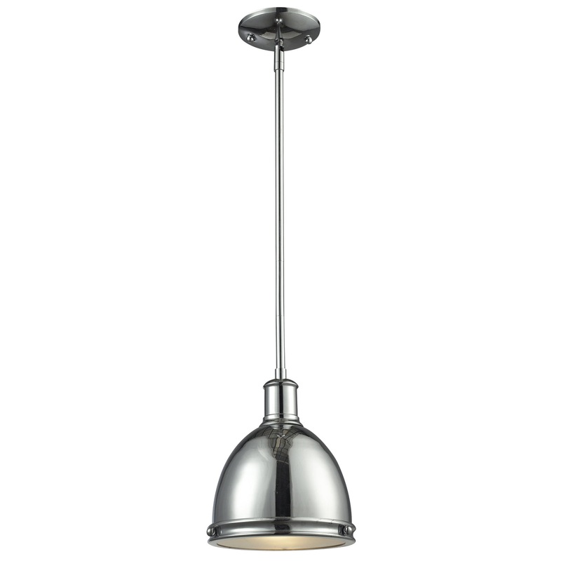 Z-Lite 711MP-CH Mason One Light Mini Pendant, Chrome